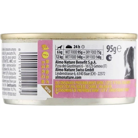 Almo nature Hfc natural cuisine veal with ham - wet food for adult dogs 95 gr.