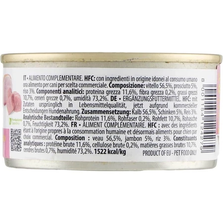 Almo nature Hfc natural cuisine veal with ham - wet food for adult dogs 95 gr.