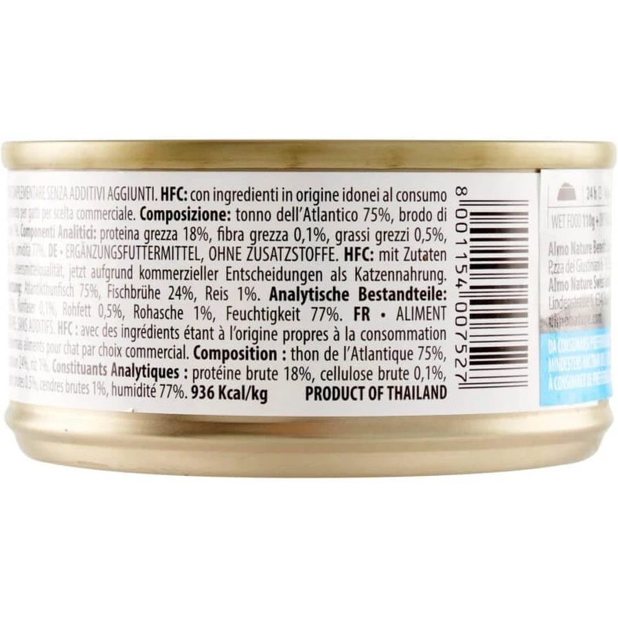 Almo nature Hfc natuurlijke Atlantische tonijn - natvoer voor volwassen katten 70 gr