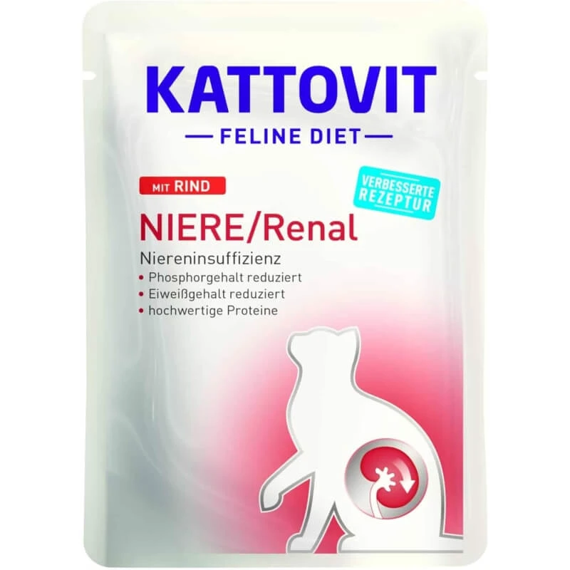 Kattovit Renal beef - volledige voeding voor katten met nierfalen 85 gr.