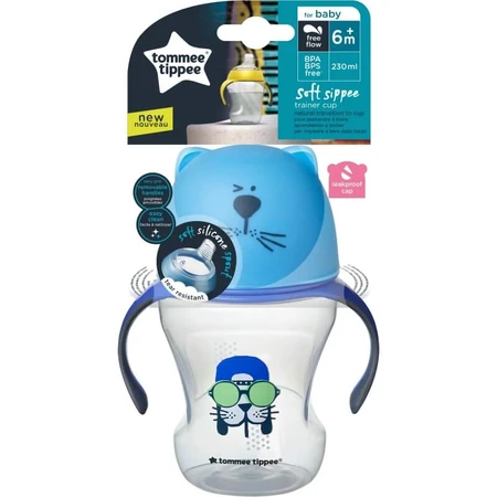 Tommee tippee Trainer cup soft sippee - 6m+ taza con boquilla blanda 230ml color rosa