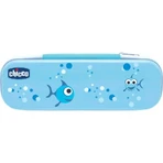 Chicco niebieski zestaw do higieny jamy ustnej etui ze szczoteczką + pasta do zębów truskawka 12m+: ceny i cechy