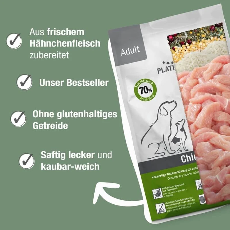 Platinum Adult al pollo - alimento completo per cani adulti 5 kg