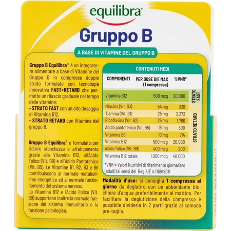 Equilibra Gruppe B 30 Tabletten - Vitamin B Gruppe Ergänzung
