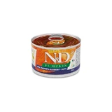 Farmina N&amp;d pompoen mini lam en bosbessen - complete voeding voor puppy's en fokteven 140 g