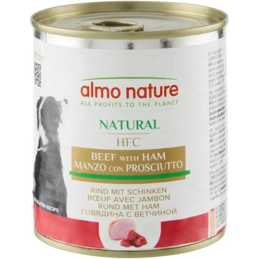 Almo nature Hfc cuisine Rindfleisch mit Schinken - Nassfutter für ausgewachsene Hunde 290 gr