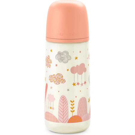 Suavinex dreams 6m+ - biberón con tetina simétrica de flujo denso 360 ml - rosa