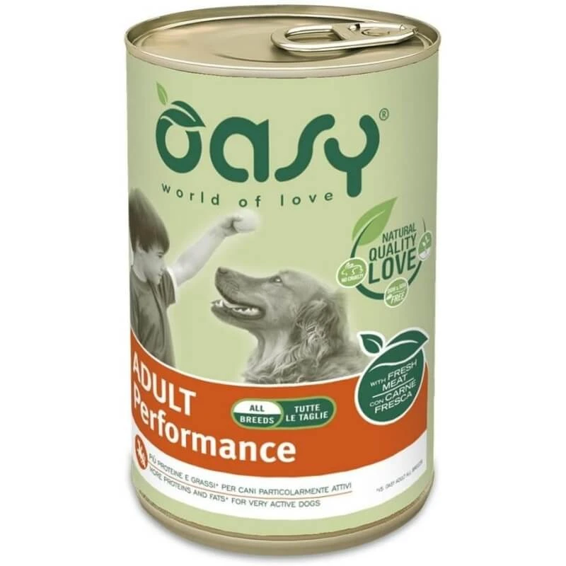 Oasy Adult lifestage performance chicken - volledige voeding voor volwassen honden met intensieve activiteit 400 gr.