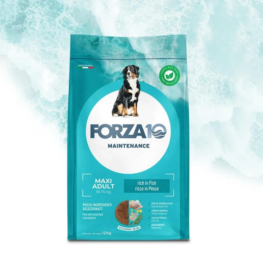 Forza10 Pescado de mantenimiento - alimento seco completo para perros adultos grandes 12 kg