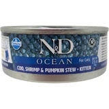 Farmina N&amp;d ocean kitten atún bacalao gambas y calabaza - alimento para gatitos y gatos reproductores 70 gr