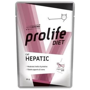 Prolife diet cat hepatic chicken - diätetisches Alleinfuttermittel für ausgewachsene Katzen, Leberunterstützung 85 g