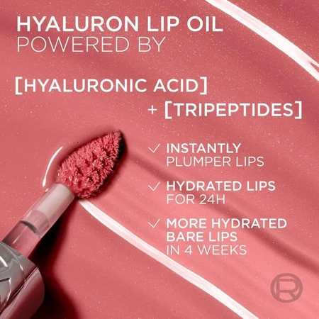 L'oreal paris Plump ambition hyaluron lip oil - olio labbra volumizzante n. 201 milky nu