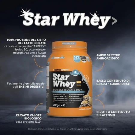 Star whey 750 gr cookies &amp; cream smaak - eiwitpoeder