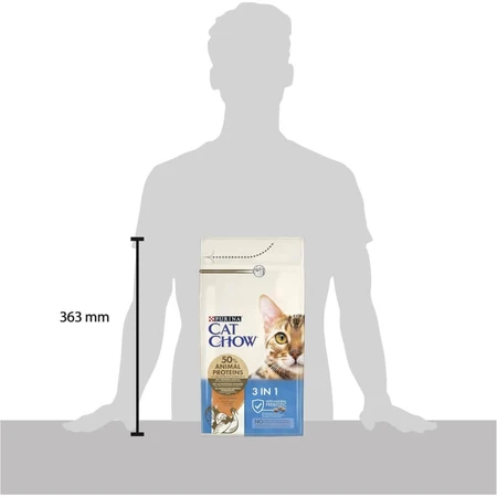 Purina cat chow 3 in 1 indyk - karma pełnoporcjowa dla dorosłych kotów kastrowanych 1,5 kg: ceny i cechy