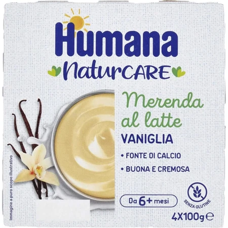 Humana milk snack aromă de vanilie - gustare pentru copii 4 x 100 g