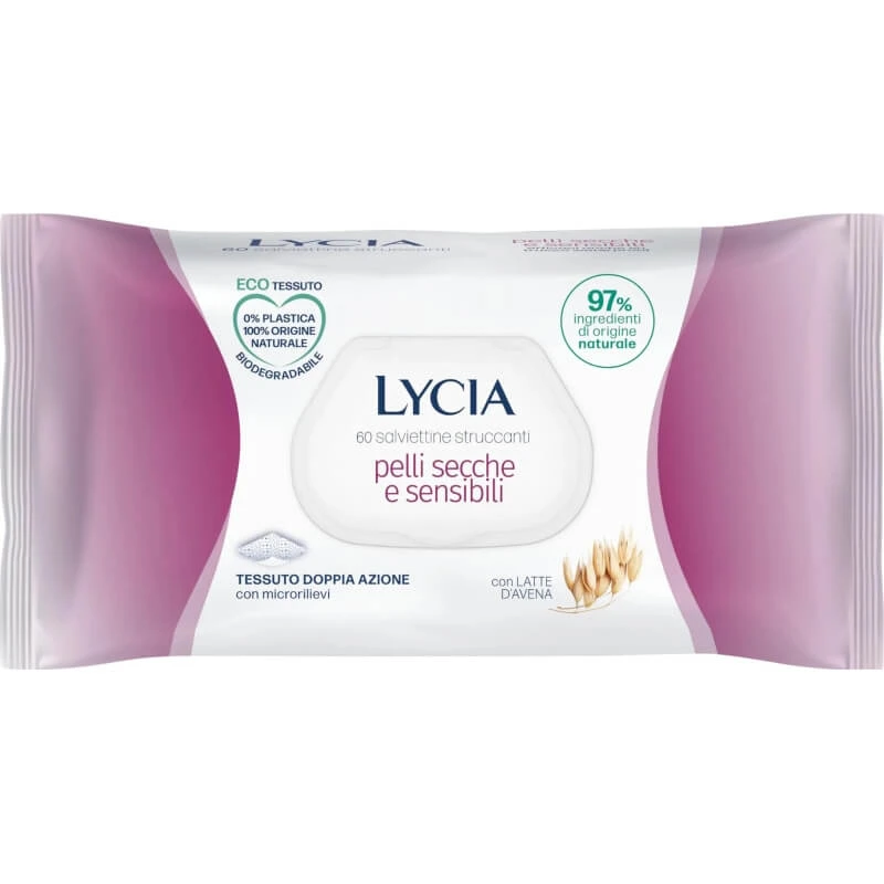 Lycia 60 make-up remover doekjes voor droge en gevoelige huid