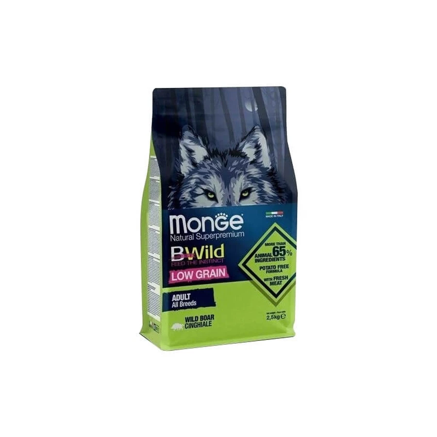 Monge Bwild adult low grain all breeds - dry feed goût sanglier 12 kg
