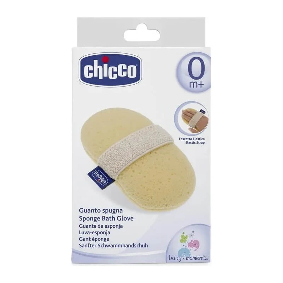 Gant éponge Chicco pour bébé - 0m+.