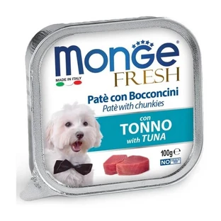 Monge Fresh paté con bocconcini tonno - alimento per cani di piccola taglia 100 gr