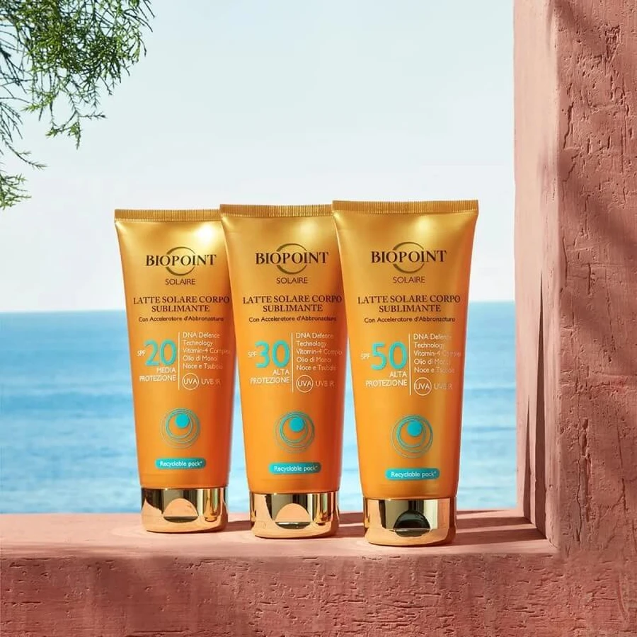 Biopoint Cremă solară 50 spf lapte de corp cu protecție ridicată 200 ml