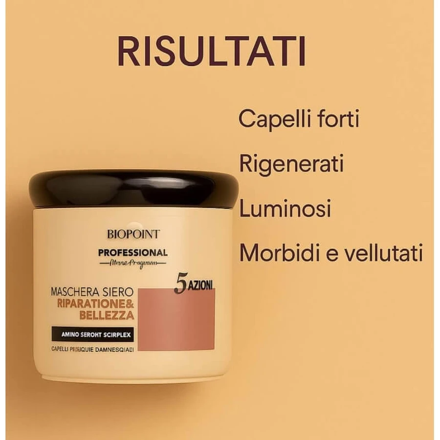 Biopoint Mask serum repair &amp; beauty - intensieve behandeling voor breekbaar en beschadigd haar 400 ml