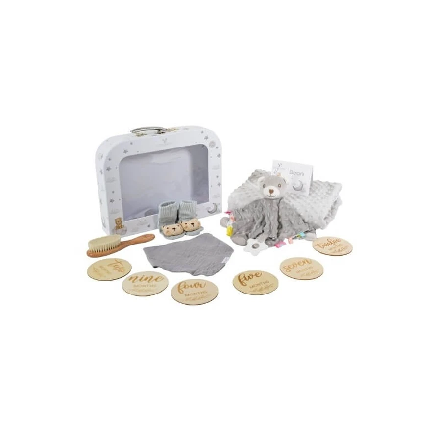 Set cadou Cangaroo Bearli - 6 articole pentru copii gri