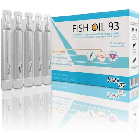 Zoma vet Zomavet visolie 93 zalm - aanvullend diervoeder voor immuniteit en ontstekingen 10 flesjes 10 ml