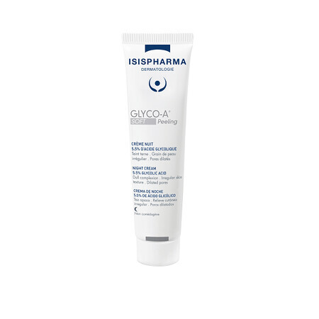 Crema da notte con acido glicolico 5,5% Glyco-A Soft Peeling, 30 ml, Isis