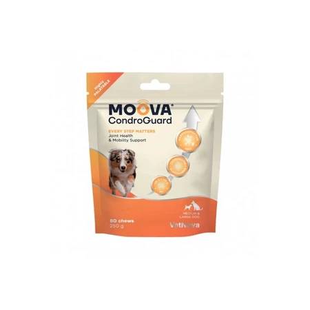 Vetnova Moova chondroguard - karma uzupełniająca w postaci gryzaków dla psów ras średnich i dużych 250 gr.: ceny i cechy