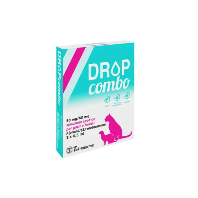 Elanco Drop combo - 3 pipetten antiparasitaire spot-on katten fretten 50mg-60mg 0.5 ml
