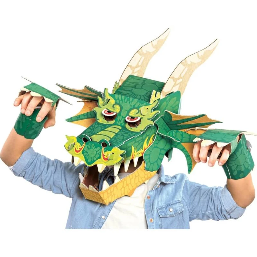 Clementoni Groot masker draak - masker om in elkaar te zetten