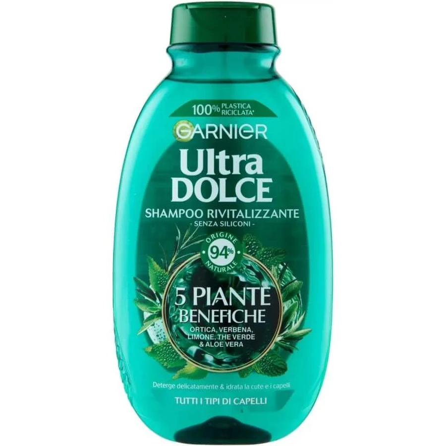 Garnier ultra sweet green tea &amp; 5 dobroczynnych roślin - szampon do włosów normalnych 250 ml: ceny i cechy