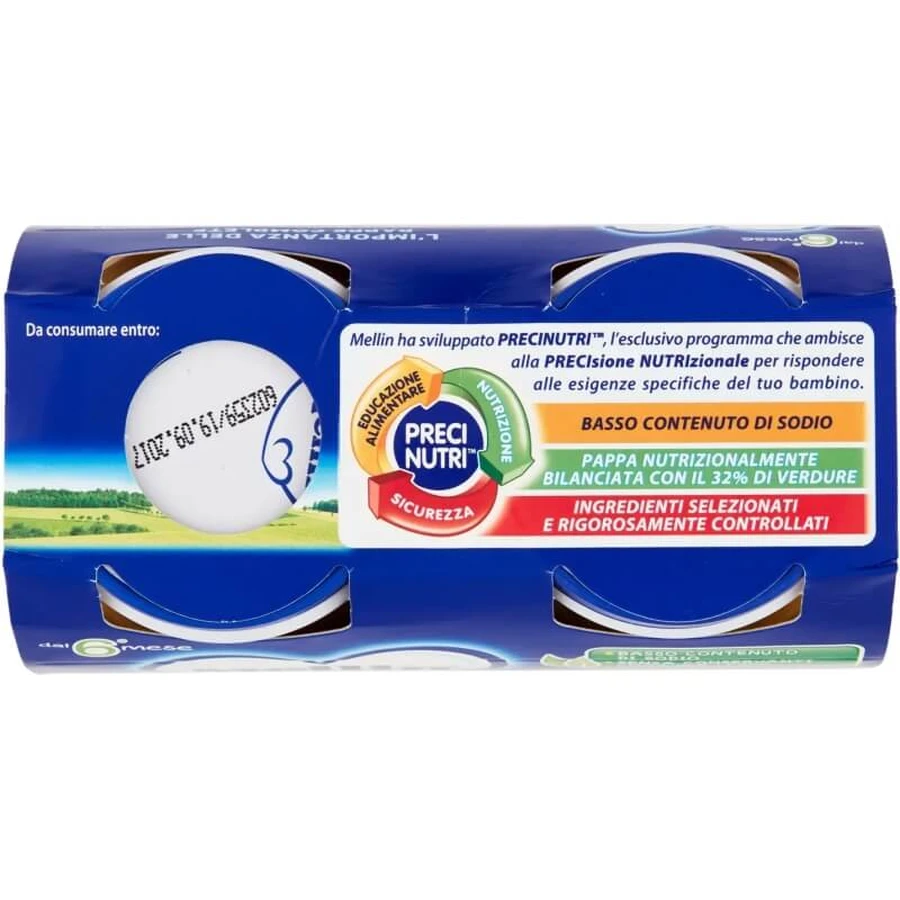 Mellin Complete veal meal for babies +6 months 2 jars 250 g