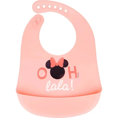 Stor Disney baby - silicone bib - pink