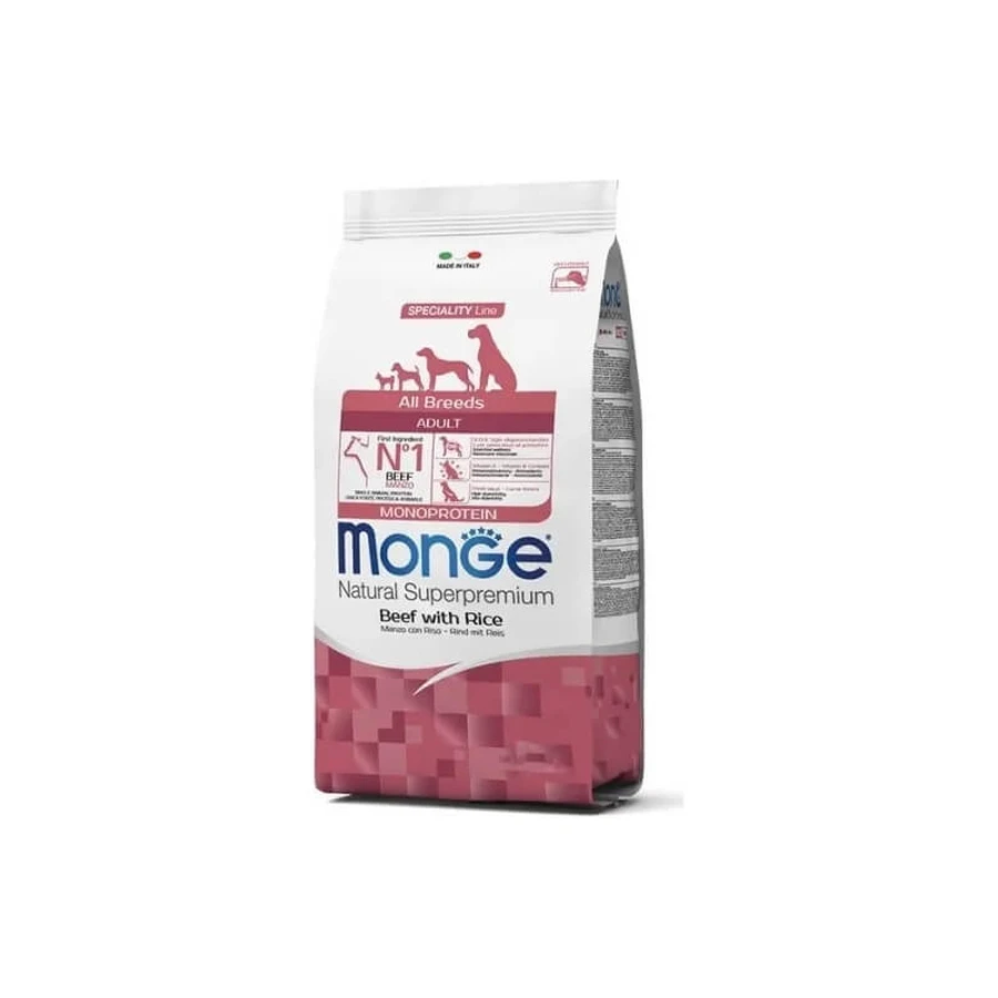 Monge Natural superpremium all breds adut droogvoer rund en rijst 2.5 kg