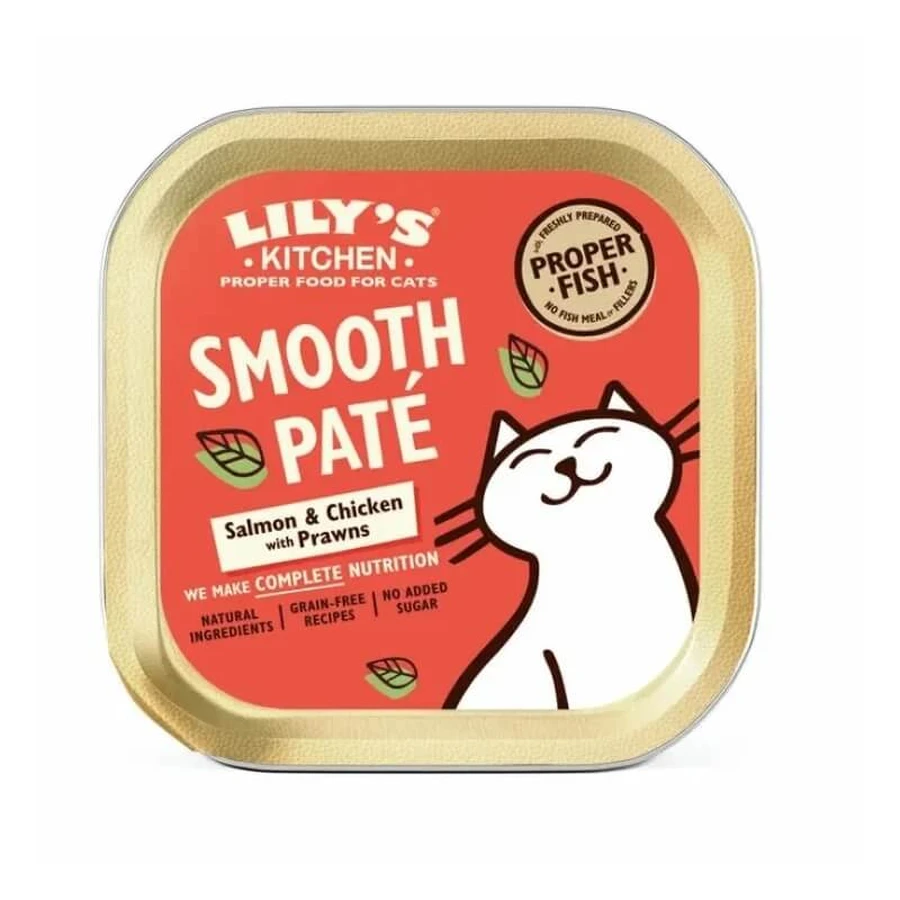 Lily's kitchen Lily's kitchen smooth pate zalm en kip - volledige voeding voor volwassen katten 85 gr