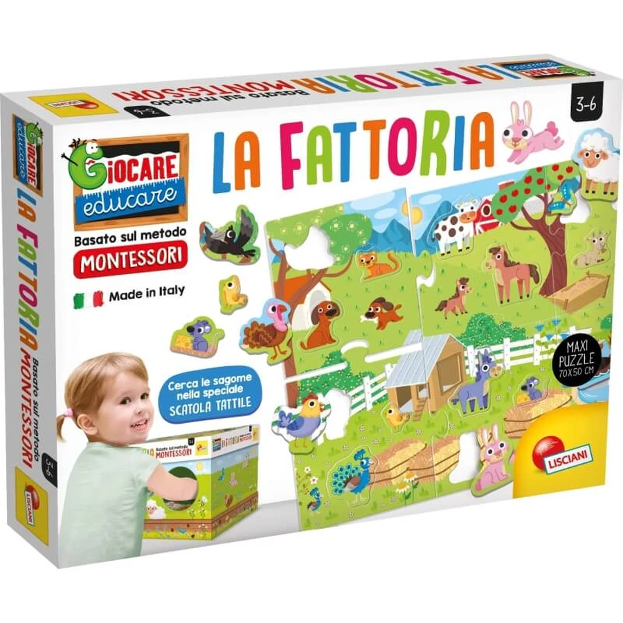 Lisciani Montessori - maxipuzzel de boerderij
