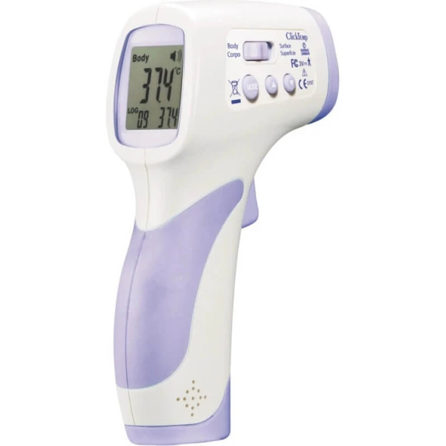 Instant infrarood thermometer voor kinderen voorzijde clicktemp