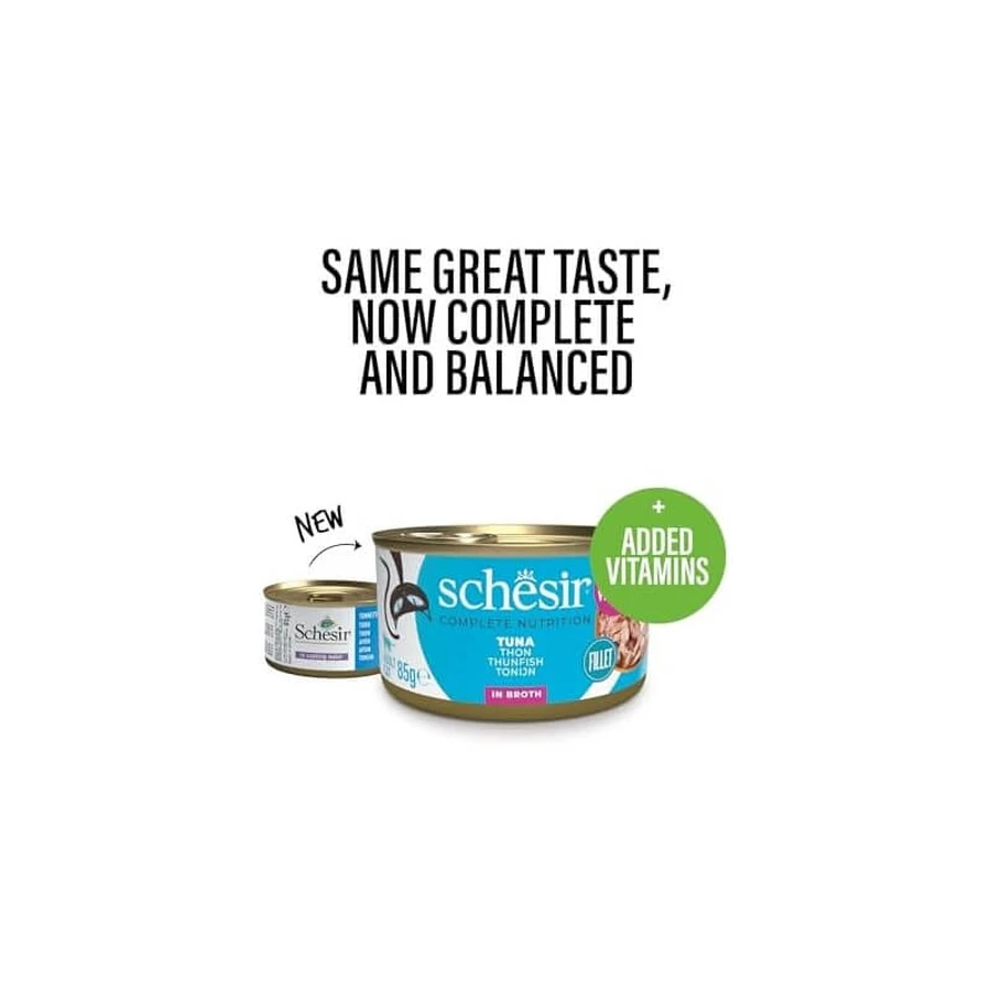 Schesir Tonijn Naturel - natvoer voor katten 85 gr.
