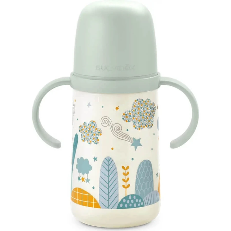 Suavinex dreams - non-drip bottle with handles 270 ml - light blue