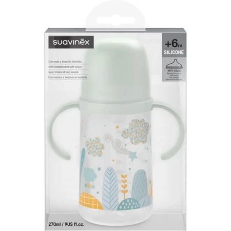 Suavinex dreams - non-drip bottle with handles 270 ml - light blue