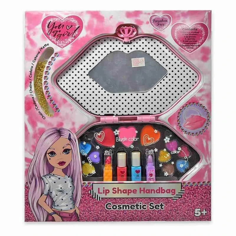 You go girl You love girl! lipvorm handtas cosmeticaset - baby cadeauset