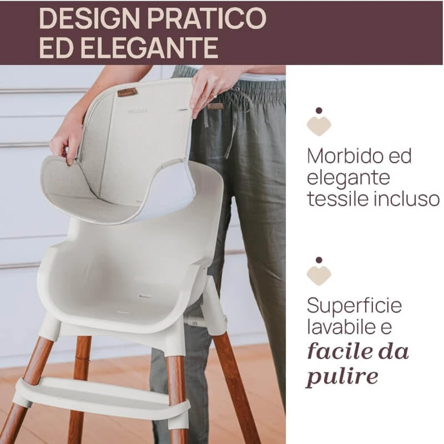 Chicco zest plus - 3-in-1 evolutionaire kinderstoel details hout en grijs