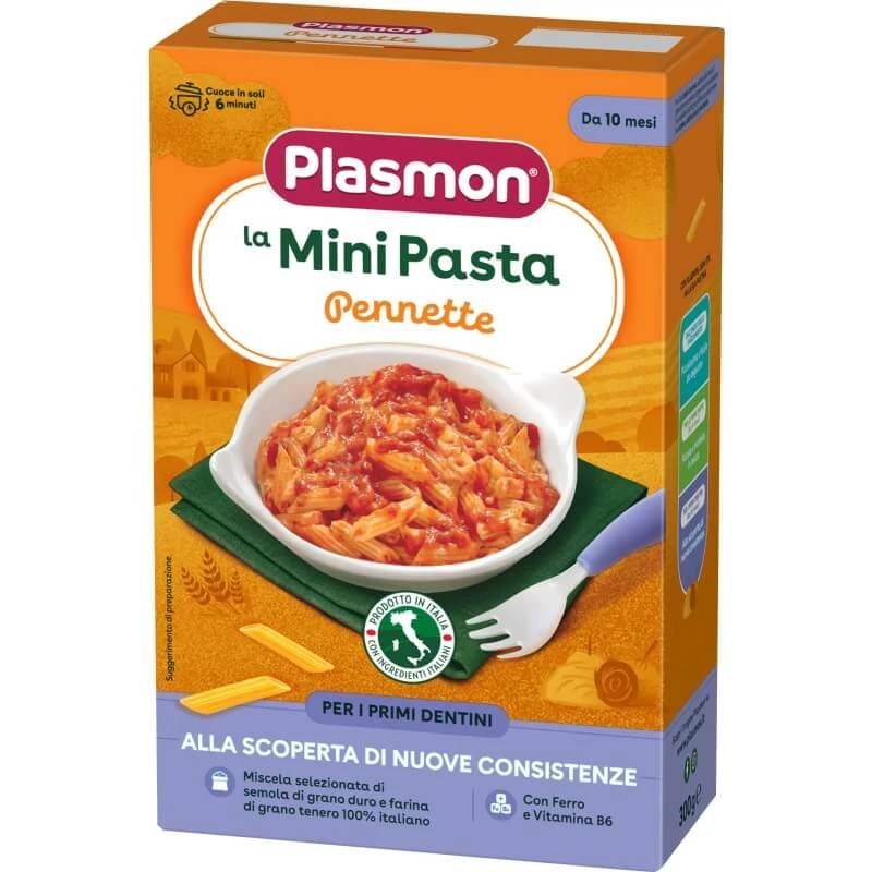Plasmon mini pasta pennette - pasta voor baby's 300 g