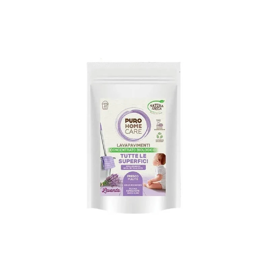 Natura amica Pure vloerreiniger alle oppervlakken lavendel wasmiddel 250 g