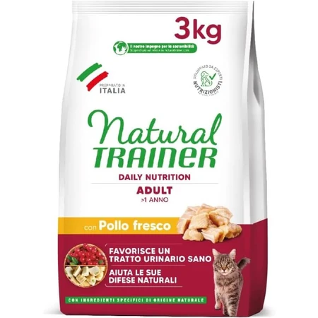 Natural trainer Daily nutrition adult fresh chicken - aliment complet pour chats adultes 3 kg