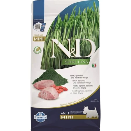 Farmina N&amp;d spirulina adult mini all'lamb - Alleinfuttermittel für Hunde 2 kg