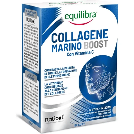 Equilibra marine collageen boost 14 stickpack - huidsupplement