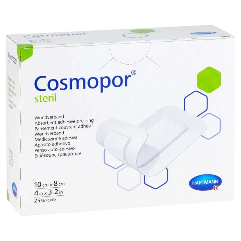 Cosmopor Steriel Wondverband 8x10 cm 25 st.