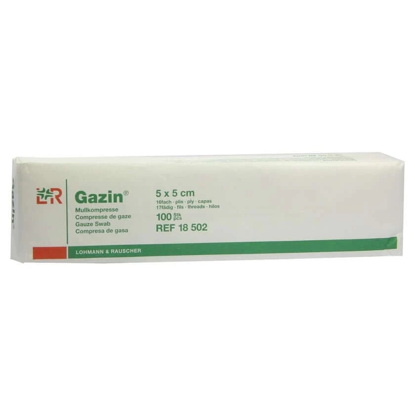Gazin gaaskompressen 5x5 cm niet-steriel 16x 100 st.